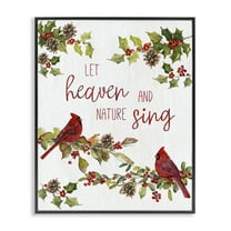 Stupell Industries Heaven & Nature Sing Holiday Painting Black Framed Art Prints Wall Art, 11 x 14