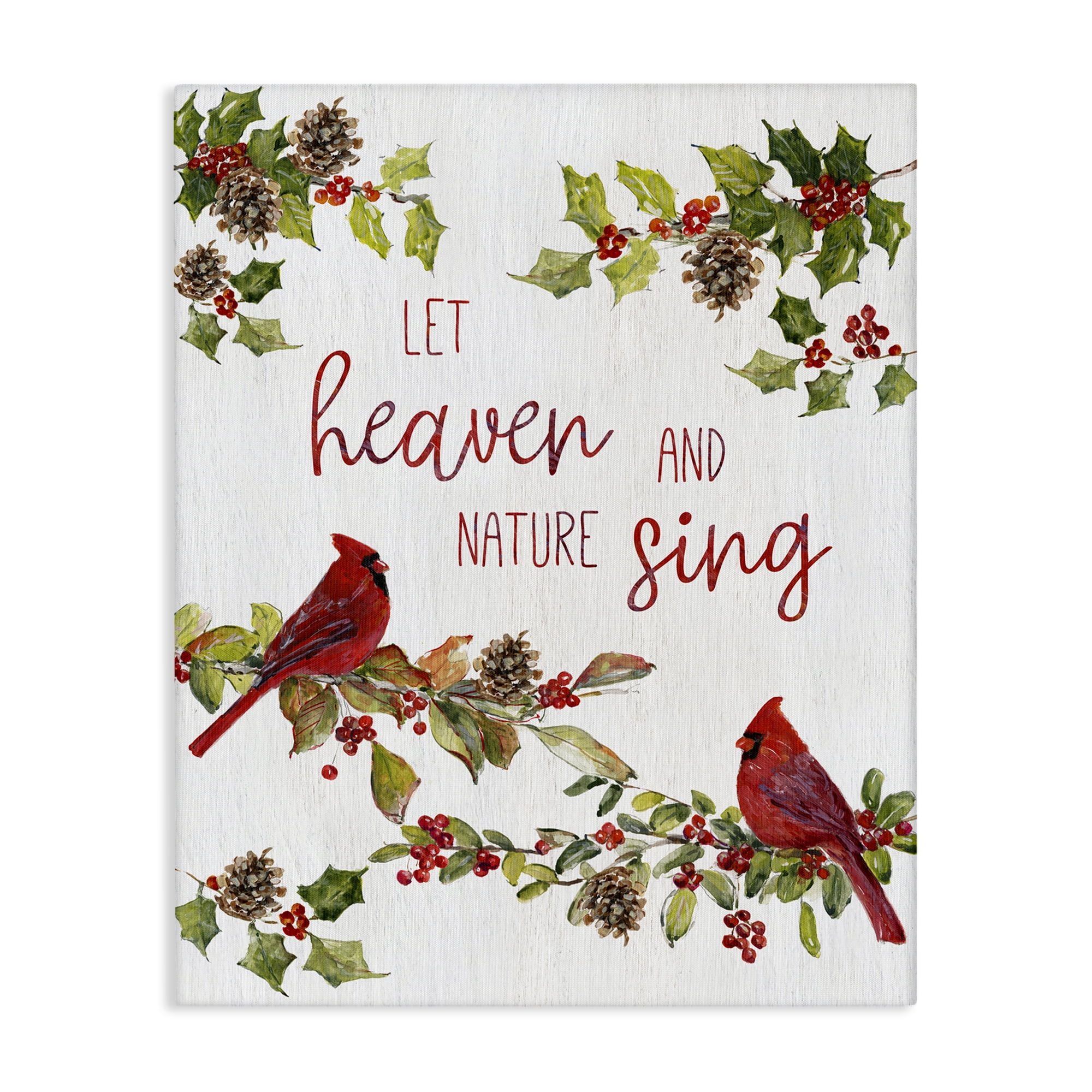 Stupell Industries Heaven & Nature Sing Holiday Painting Gallery Wrapped Canvas Art Prints Wall Art, 30 x 40