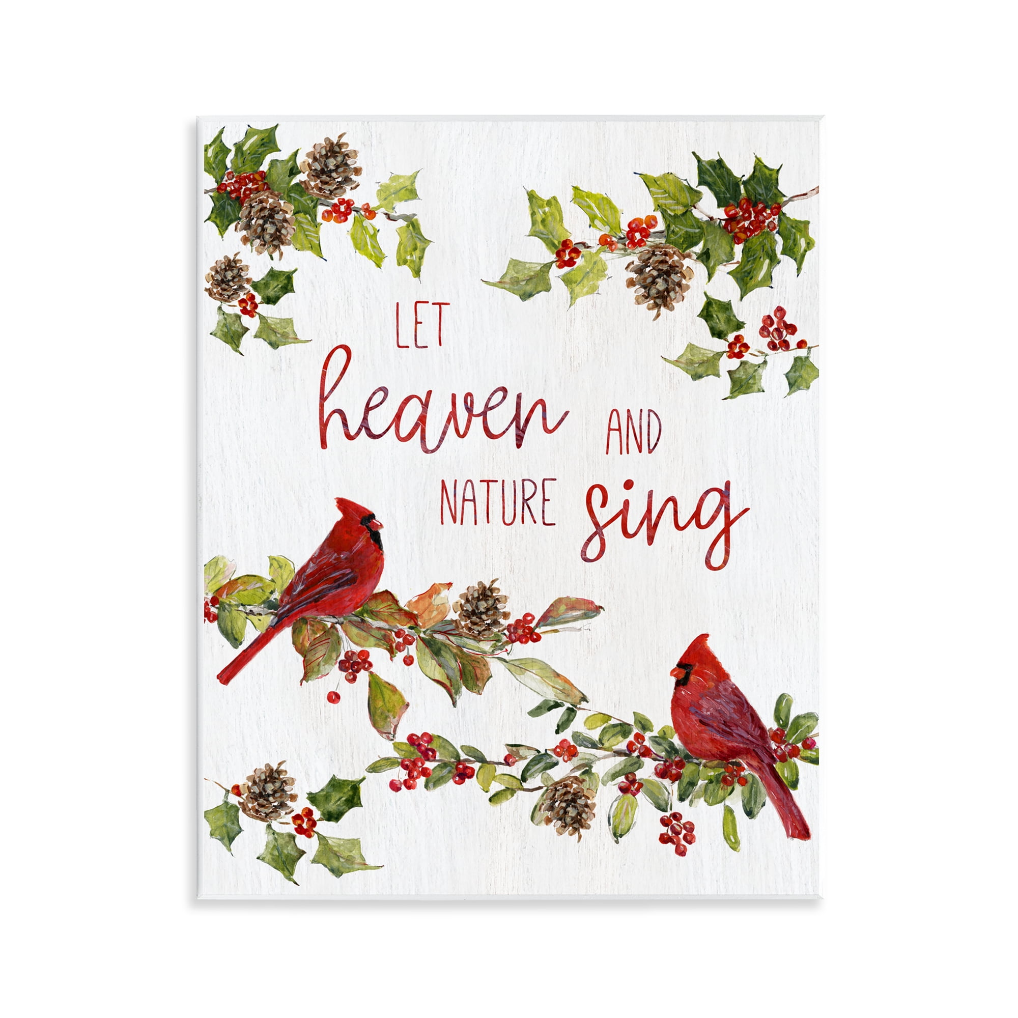 Stupell Industries Heaven & Nature Sing Holiday Painting Unframed Art Prints Wall Art, 11 x 14