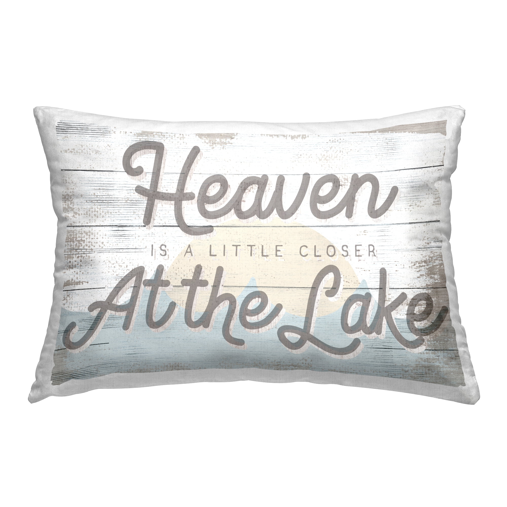 Stupell Industries Heaven at Lake Phrase Decorative Printed Throw Pillow, 14 x 20