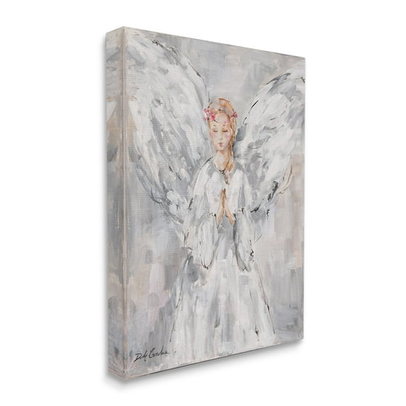 Stupell Industries Heaven's Angel in Prayer Vintage Farmhouse Portrait, 16 x 20, Design by Debi Coules