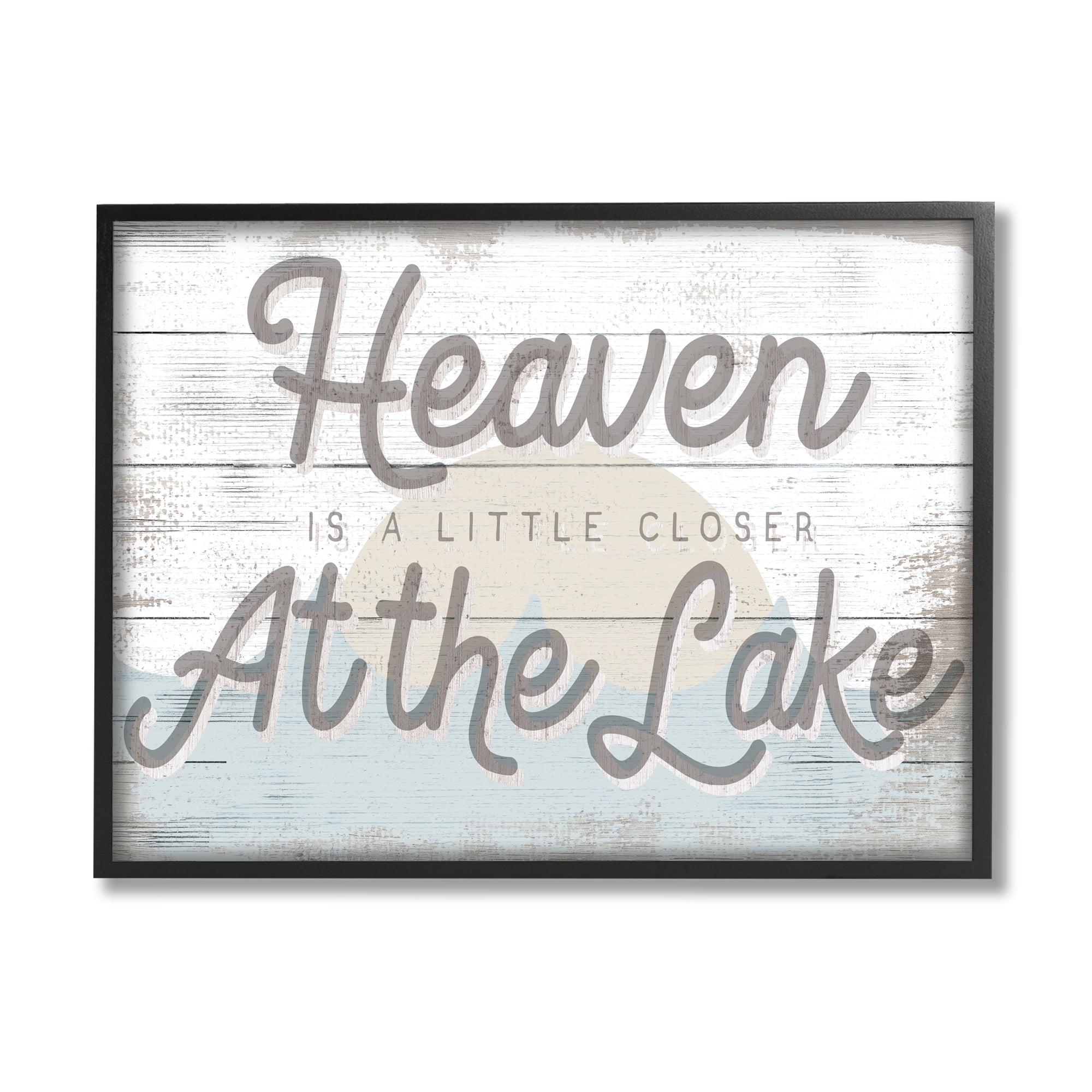 Stupell Industries Heaven's Closer at the Lake Phrase Sunrise Waves, 30 x 24, Design by Daphne Polselli