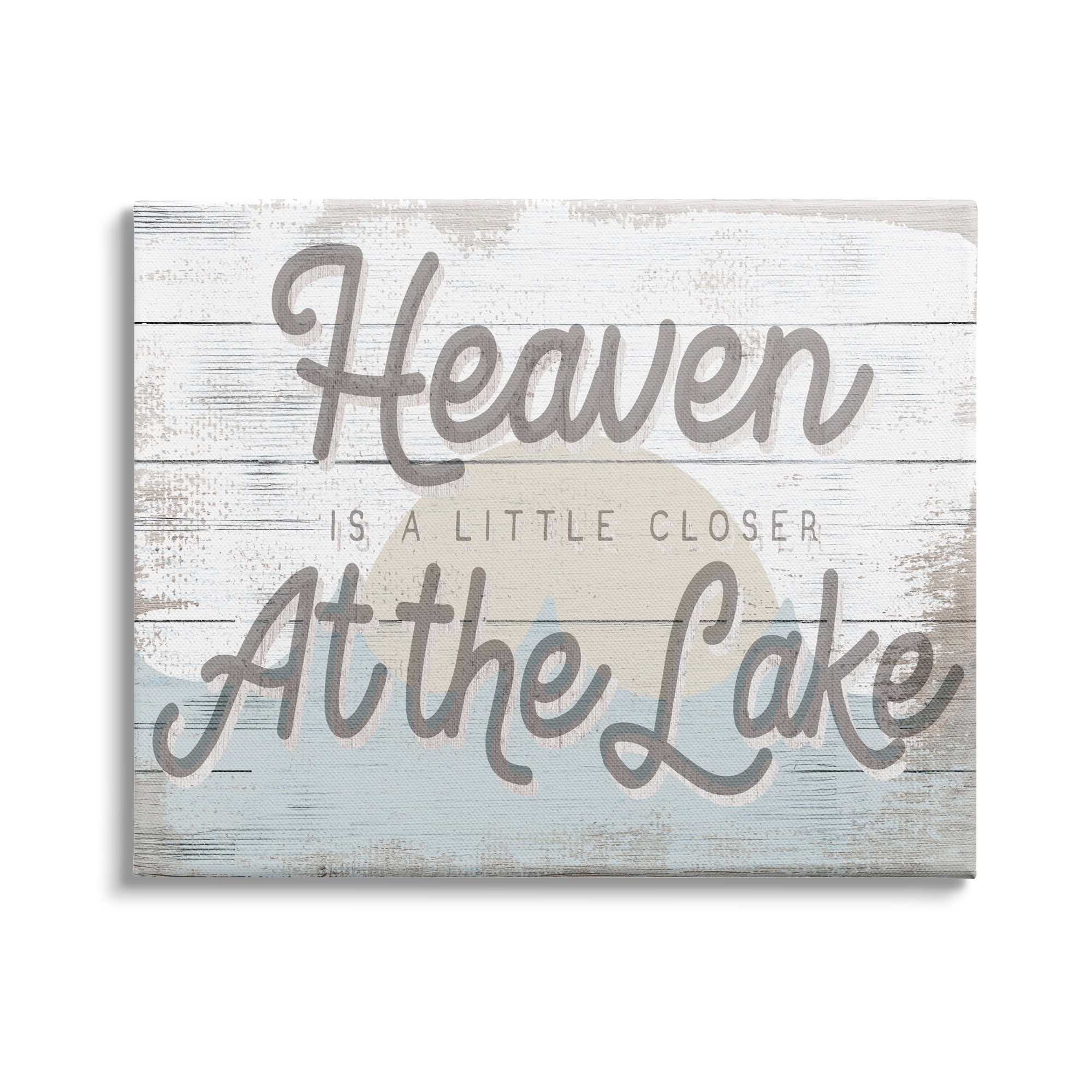 Stupell Industries Heaven's Closer at the Lake Phrase Sunrise Waves, 40 x 30, Design by Daphne Polselli