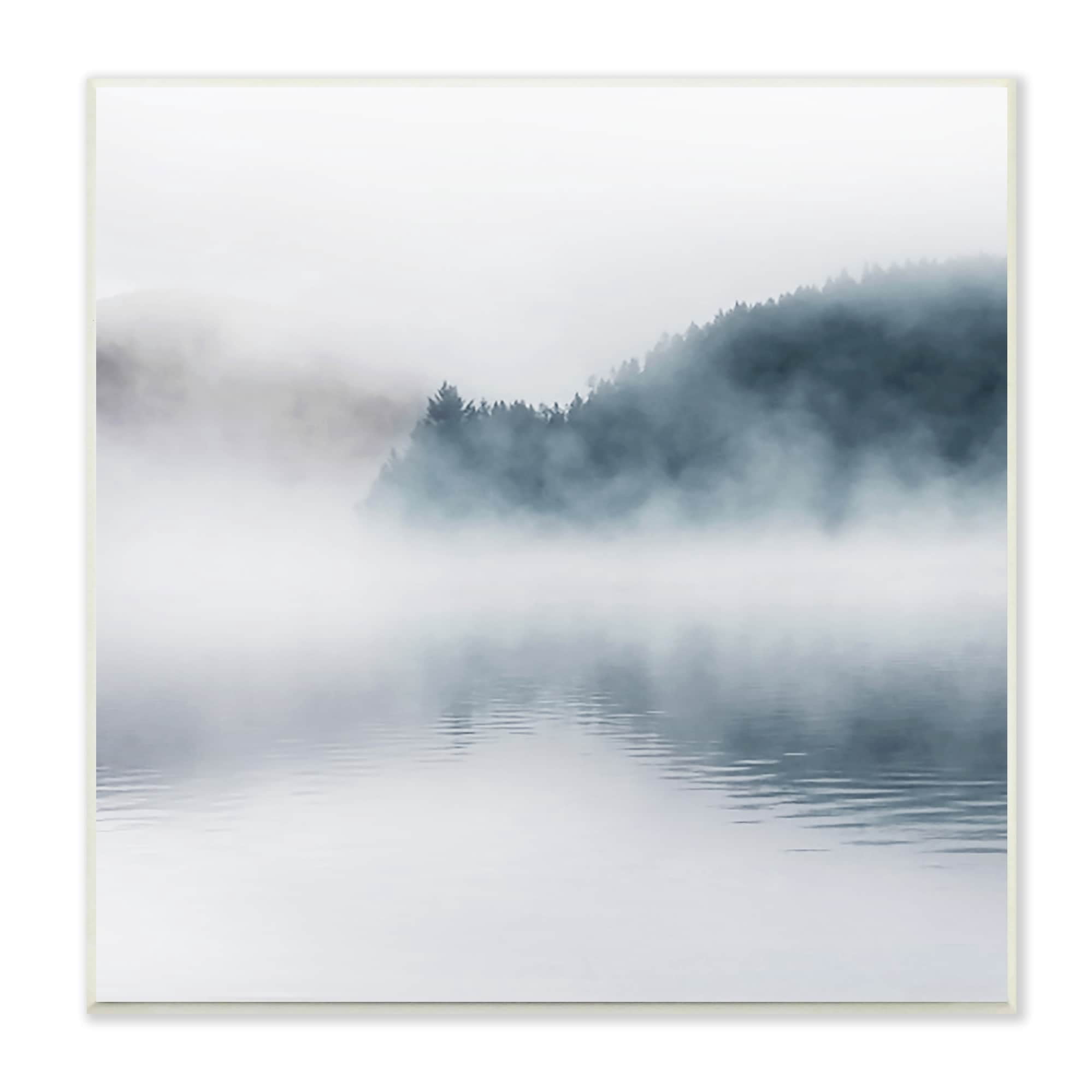 Stupell Industries Heavy Fog Lake Landscape Dense Mist Photography, 12 x 12, Design by Carol Robinson