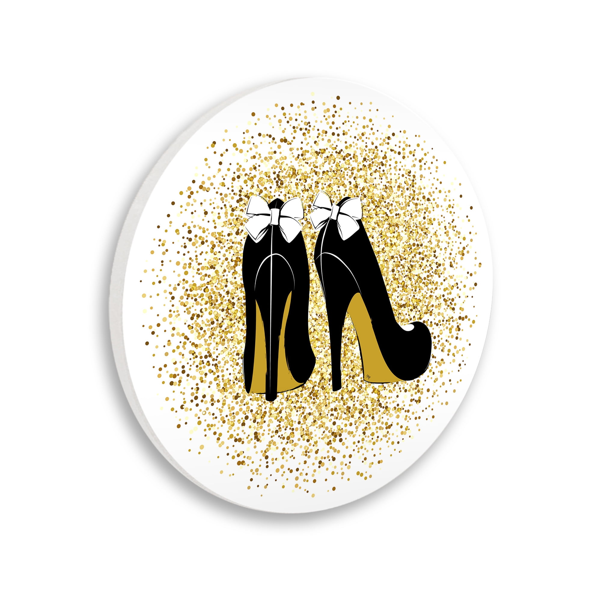 Stupell Industries Heels with Glitter Pattern Beauty & Fashion Painting Unframed Art Print Wall Art, 12 x 12