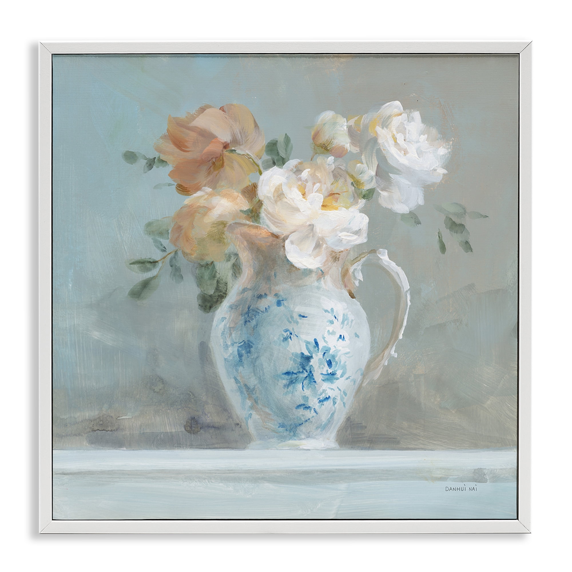 Stupell Industries Heirloom Floral Bouquet Botanical & Floral Painting White Framed Art Print Wall Art, 12 x 12