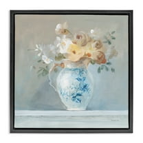 Stupell Industries Heirloom Flower Bouquet Botanical & Floral Painting Black Floater Framed Art Print Wall Art, 18 x 18