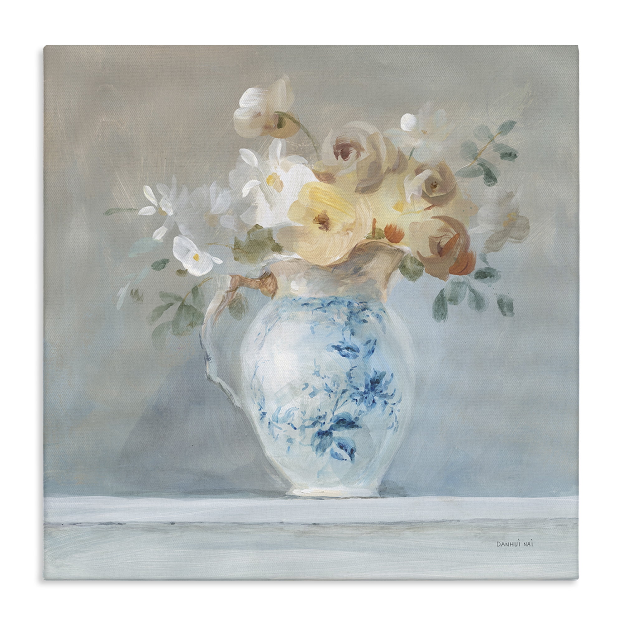 Stupell Industries Heirloom Flower Bouquet Botanical & Floral Painting Gallery Wrapped Canvas Art Print Wall Art, 36 x 36