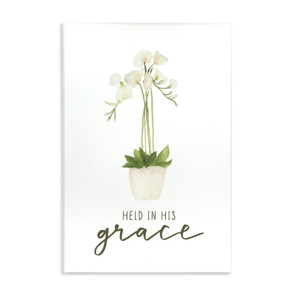 Stupell Industries Held In His Grace Botanical & Floral Painting Unframed Art Print Wall Art, 10 x 15