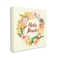 thumbnail image 1 of Stupell Industries Hello Beach Greeting Warm Tropical Palm Wreath Inspirational Painting Gallery Wrapped Canvas Print Wall Art, 24 x 24, 1 of 6
