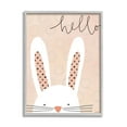 thumbnail image 1 of Stupell Industries Hello Bunny Phrase Baby Rabbit Polka Dot Patterns Graphic Art Gray Framed Art Print Wall Art, 11x14, by Katie Doucette, 1 of 7