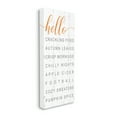 thumbnail image 1 of Stupell Industries Hello Fall Favorites Charming Rustic Phrases Typography Painting Gallery Wrapped Canvas Art Print Wall Art, 13 x 30, 1 of 6