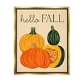 thumbnail image 1 of Stupell Industries Hello Fall Harvest Gourds Graphic Art Metallic Gold Floating Framed Canvas Print Wall Art, Design by Ziwei Li, 1 of 6