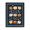 thumbnail image 1 of Stupell Industries Hello Fall Mixed Pumpkins Graphic Art Black Framed Art Print Wall Art, Design by Elizabeth Tyndall, 1 of 7