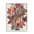thumbnail image 1 of Stupell Industries Hello Fall Phrase Orange Autumn Leaf Pile Graphic Art White Framed Art Print Wall Art, 11x14, by Daphne Polselli, 1 of 5