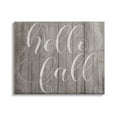 thumbnail image 1 of Stupell Industries Hello Fall Phrase Rustic Grain Pattern Minimal Typography, 20 x 16,Design by Daphne Polselli, 1 of 5