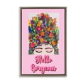 thumbnail image 1 of Stupell Industries Eclectic Hello Gorgeous Floral Woman Brown Floating Frame Canvas Art, 17 x 25, by Pooja Dave, 1 of 8