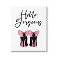 thumbnail image 1 of Stupell Industries Hello Gorgeous Pink Bow Heels Botanical & Floral Painting Gallery Wrapped Canvas Print Wall Art, 1 of 5