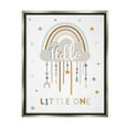 thumbnail image 1 of Stupell Industries Hello Little One Patterned Stars Nursery Rainbow Graphic Art Luster Gray Floating Framed Canvas Print Wall Art, Design by Angela Nickeas, 1 of 5