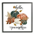 thumbnail image 1 of Stupell Industries Hello Pumpkin Fall Harvest Graphic Art Black Framed Art Print Wall Art, Design by The Saturday Evening Post, 1 of 7