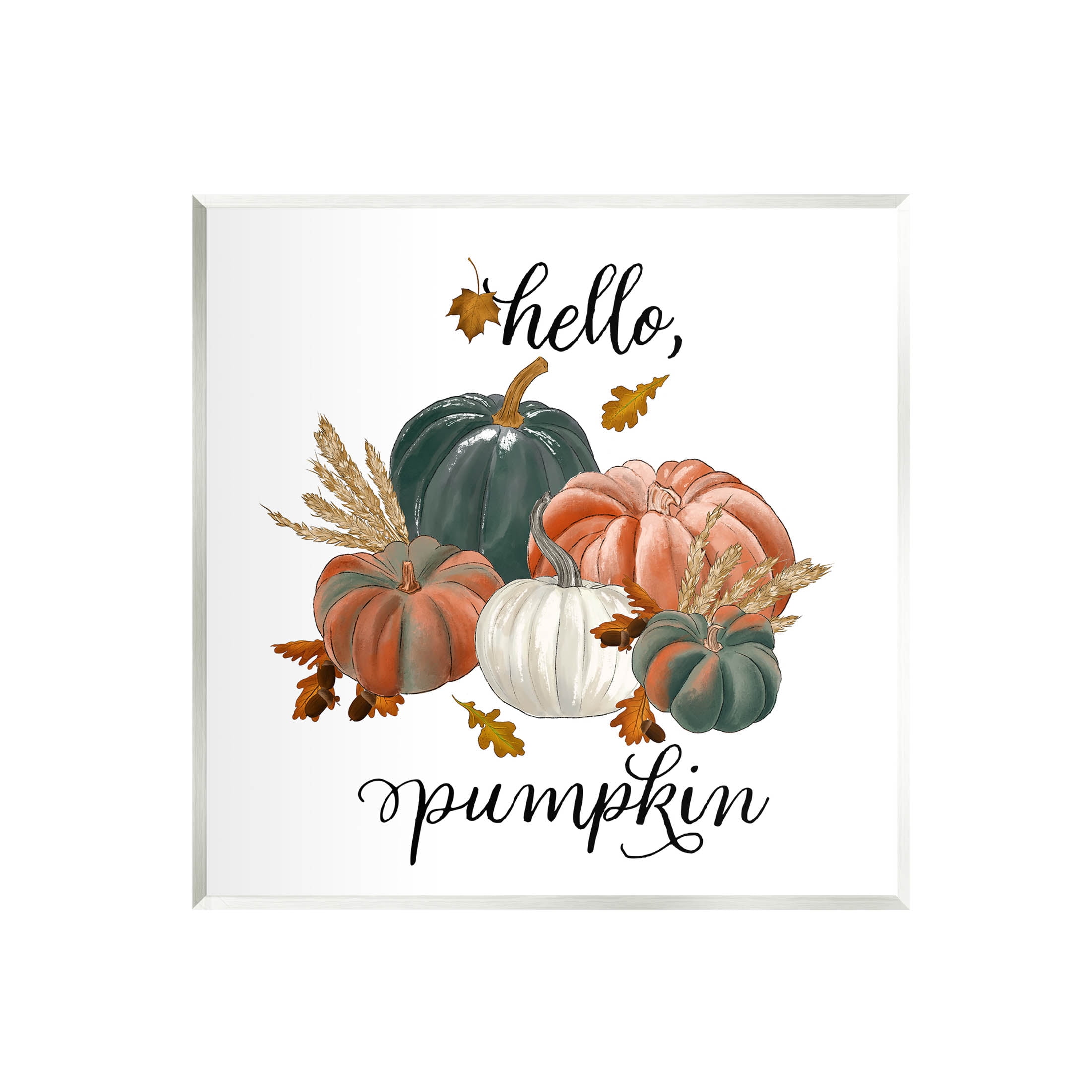 Stupell Industries Hello Pumpkin Fall Harvest Graphic Art Unframed Art Print Wall Art, Design by The Saturday Evening Post