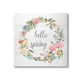 thumbnail image 1 of Stupell Industries Hello Spring Floral Egg Wreath Graphic Art Gallery Wrapped Canvas Print Wall Art, Design by Livi Finn, 1 of 7