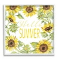 thumbnail image 1 of Stupell Industries Hello Summer Warm Yellow Sunflower Typography Border Graphic Art White Framed Art Print Wall Art, Design by Cindy Jacobs, 1 of 7