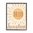 thumbnail image 1 of Stupell Industries Hello Sunshine Bold Calligraphy Sun Rays Shining Framed Wall Art, 16 x 20, Design by Jalynn Heerdt, 1 of 5