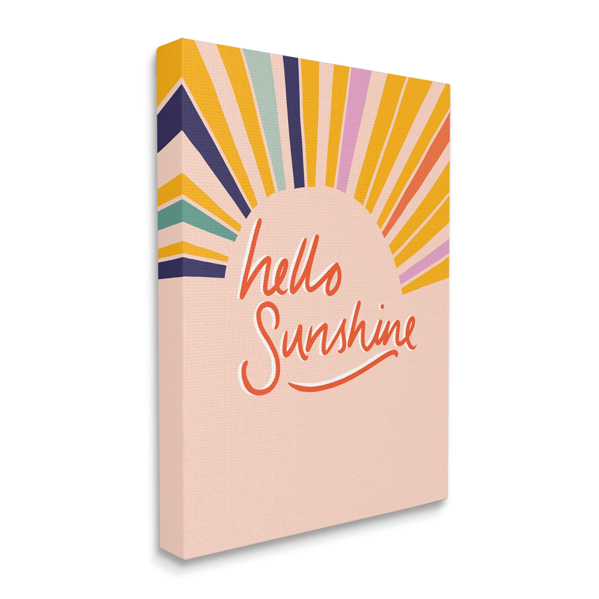 Stupell Industries Hello Sunshine Exclamation Sunrise Rainbow Rays, 36 x 48, Designed by Heather McLaughlin