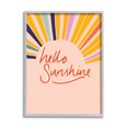 thumbnail image 1 of Stupell Industries Hello Sunshine Exclamation Sunrise Rainbow Rays Tropical Painting Gray Framed Art Print Wall Art, 11 x 14, Design by Heather McLaughlin, 1 of 7