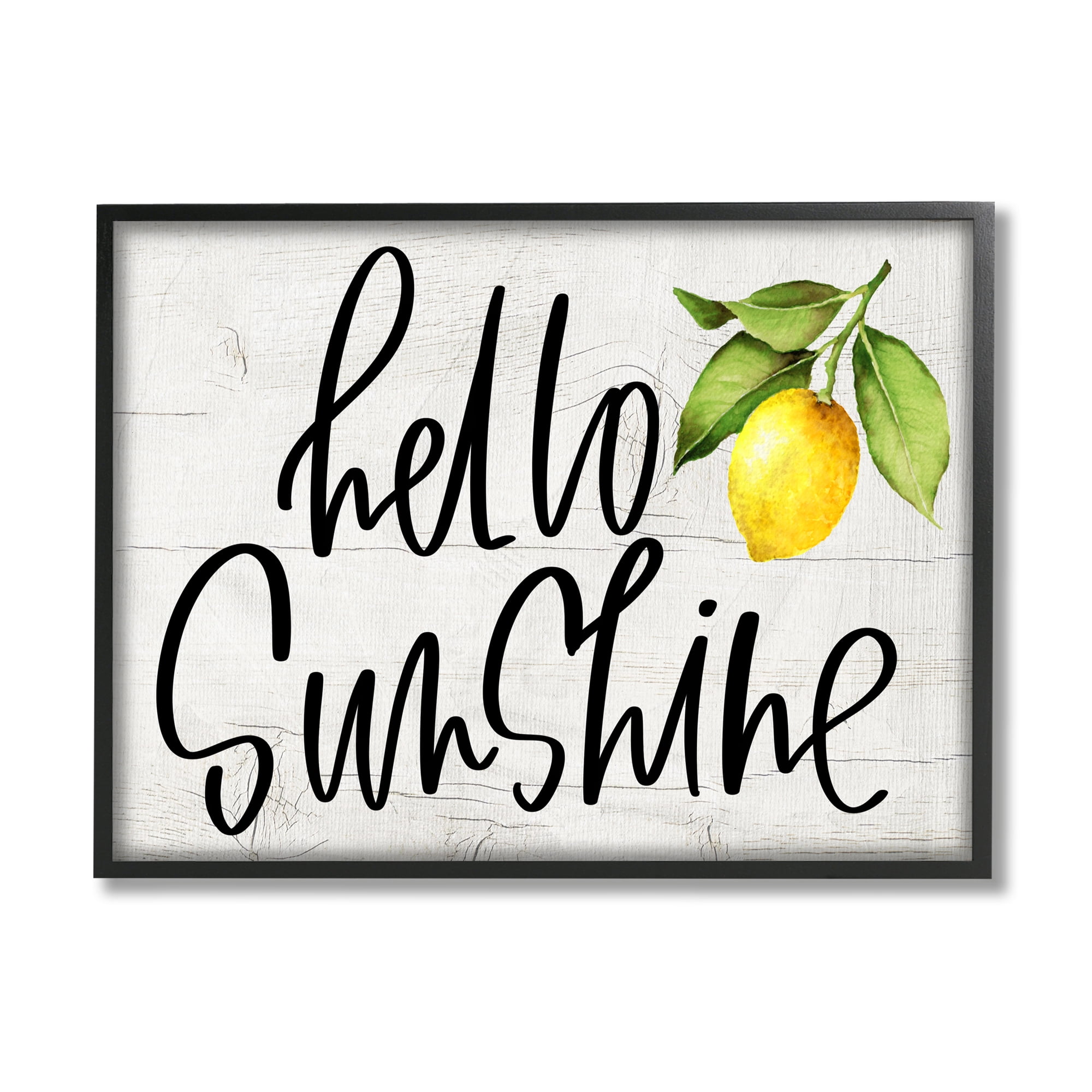 Stupell Industries Hello Sunshine Expression Soft Country Lemon Branch , 11 x 14, Designed by Valerie Wieners