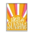 thumbnail image 1 of Stupell Industries Hello Sunshine Phrase Yellow Pop Art Stripes Design by Taylor Shannon, 11" x 14", Gray Framed, 1 of 1