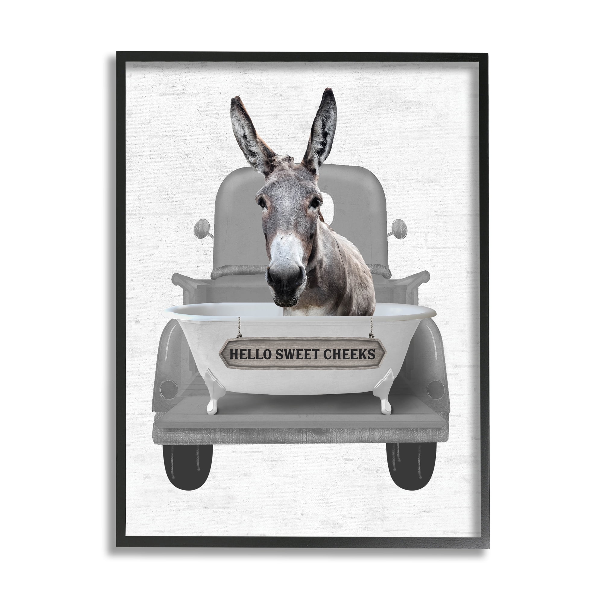 Stupell Industries Ax-785-Giclee " Hello Sweet Cheeks Donkey " by Lettered And Lined