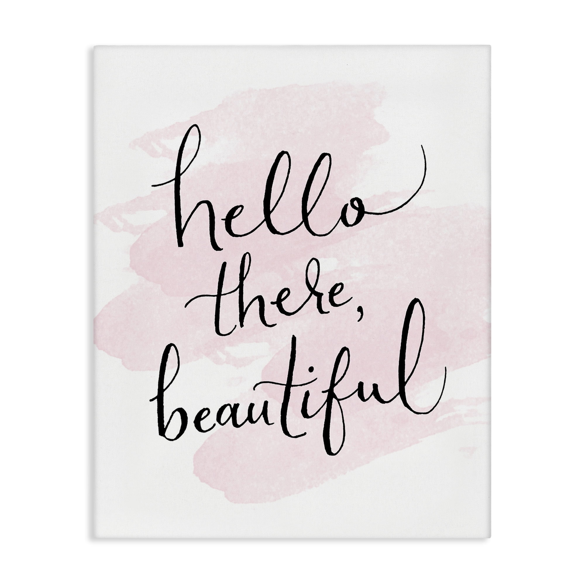 Stupell Industries Hello There Beautiful Beauty & Fashion Painting Gallery Wrapped Canvas Art Print Wall Art, 36 x 48