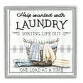 thumbnail image 1 of Stupell Industries Help Wanted Laundry Basket Typography Painting Gray Framed Art Print Wall Art, 12 x 12, 1 of 9