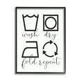 thumbnail image 1 of Stupell Industries Helpful Laundry Symbol Calligraphy Guide Chart Graphic Art Black Framed Art Print Wall Art, Design by Lettered and Lined, 1 of 5