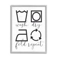 thumbnail image 1 of Stupell Industries Helpful Laundry Symbol Calligraphy Guide Chart Graphic Art Gray Framed Art Print Wall Art, Design by Lettered and Lined, 1 of 5