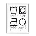 thumbnail image 1 of Stupell Industries Helpful Laundry Symbol Calligraphy Guide Chart Graphic Art White Framed Art Print Wall Art, Design by Lettered and Lined, 1 of 5
