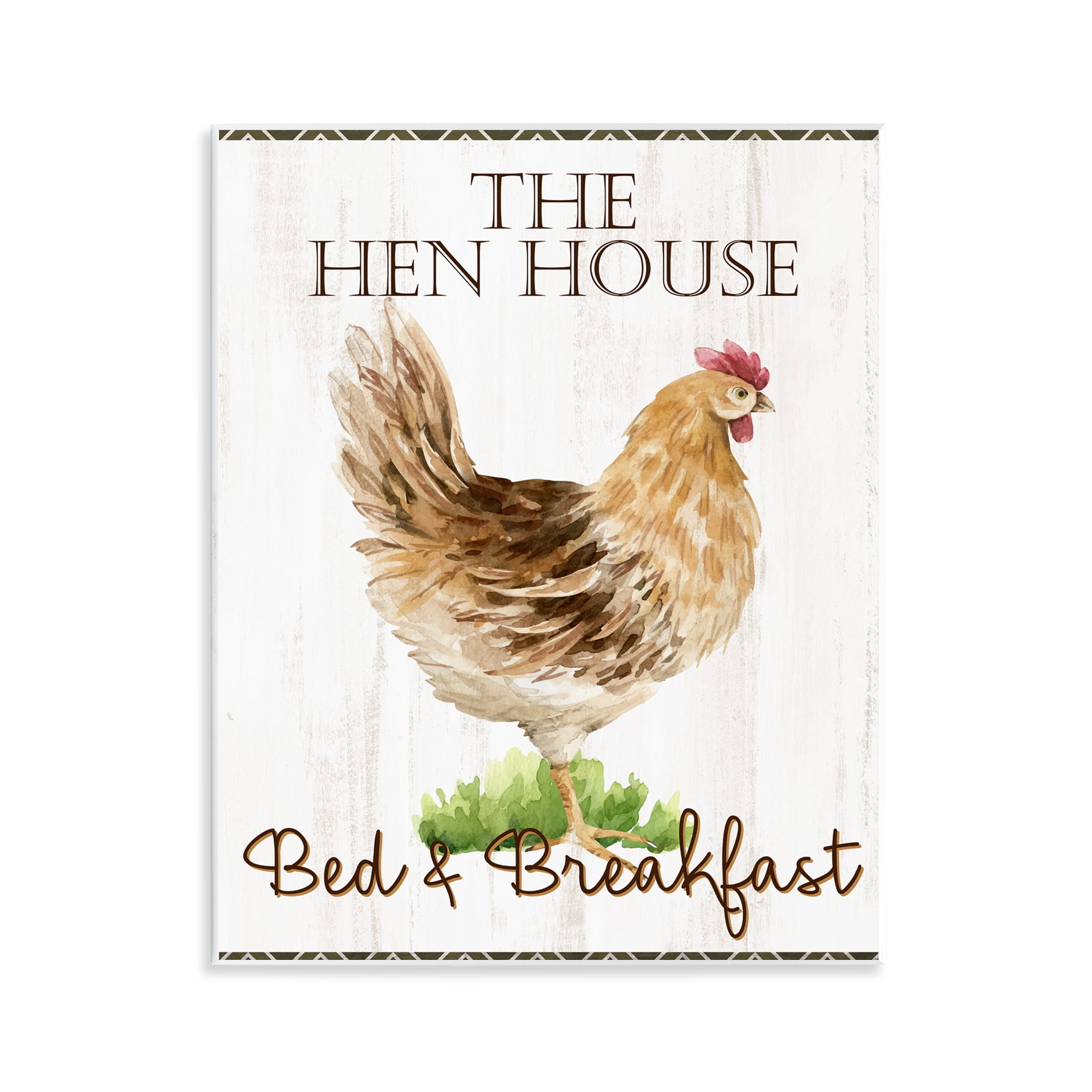 Stupell Industries Hen House Bed and Breakfast Wall Plaque Art, design by Anne Bailey