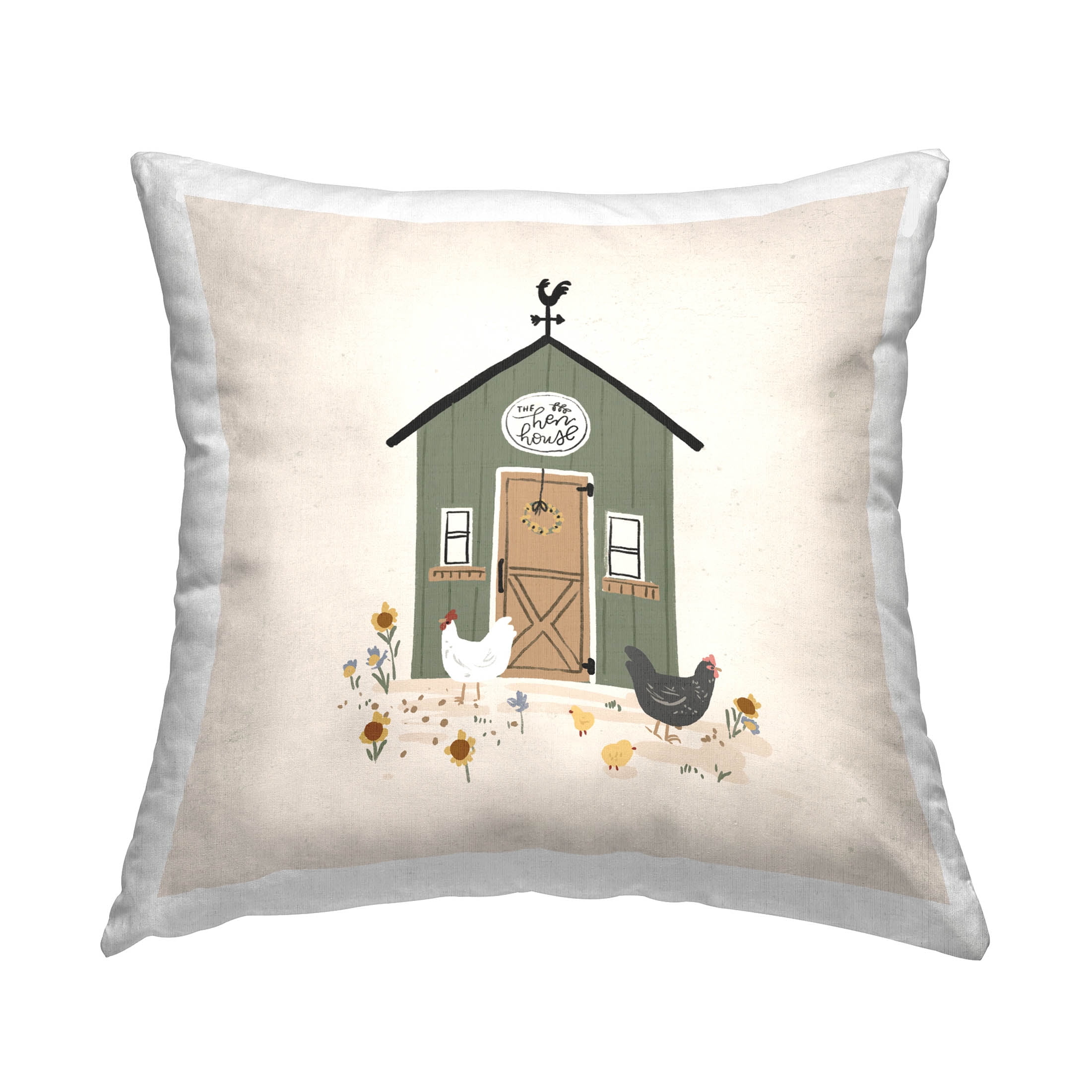 Stupell Industries Hen House Rural Coop Printed Throw Pillow Design by Loni Harris