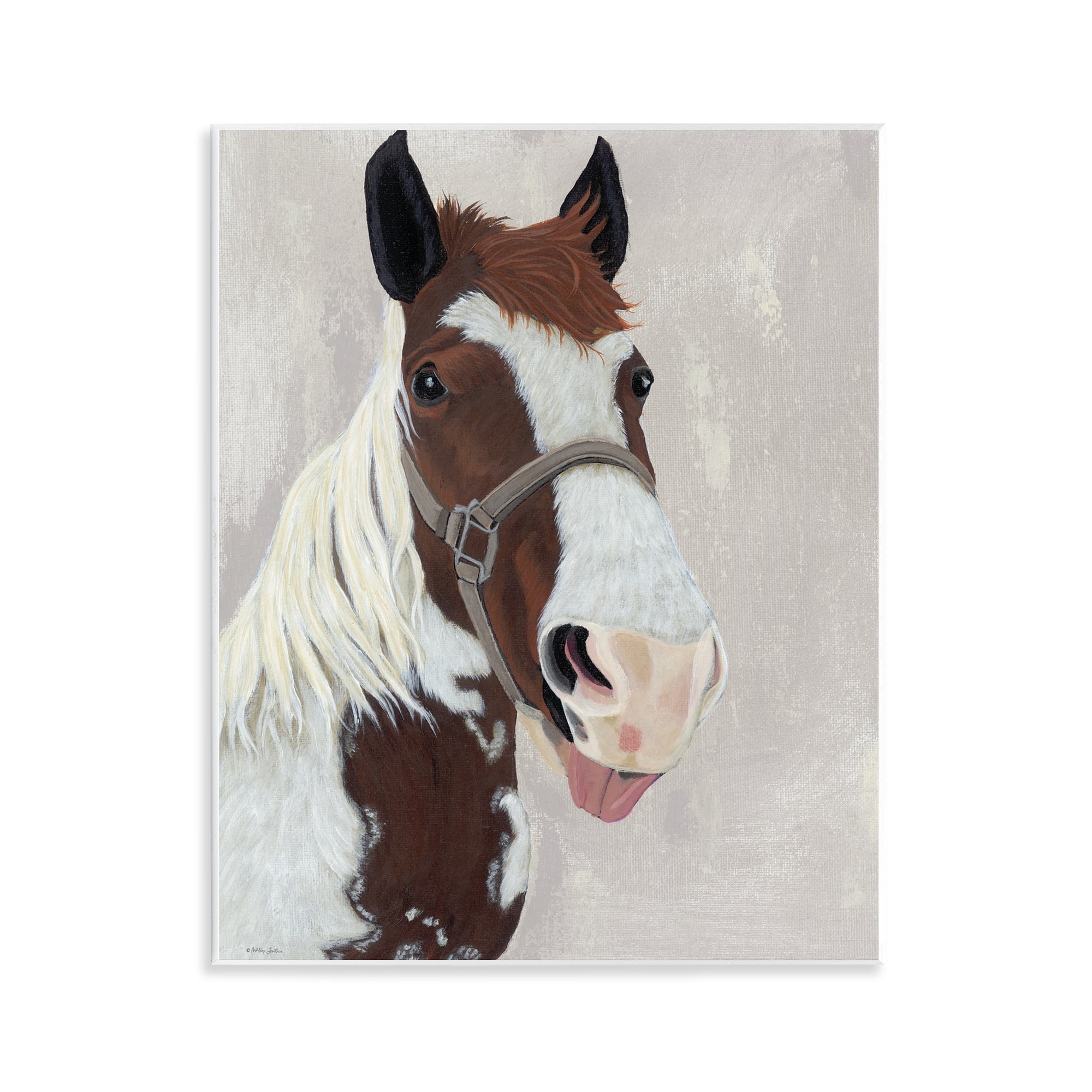 Stupell Industries Henry Horse Funny Tongue Wall Plaque Art, design by Ashley Justice