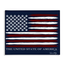 Stupell Industries Herb America Flag Novelty & Humor Painting Wrapped Canvas Art Print Wall Art, 20 x 16