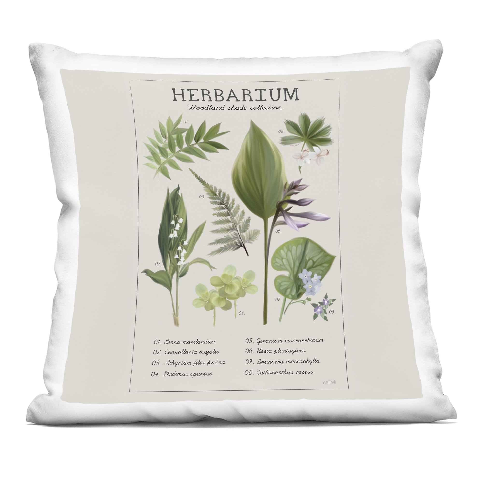 Stupell Industries Herbarium Woodland Shade Collection Decorative Printed Throw Pillow, design by House Fenway