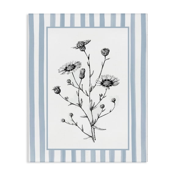 Stupell Industries Herbs in Striped Border Canvas Wall Art design by Lettered and Lined, 30 x 24