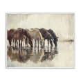 thumbnail image 1 of Stupell Industries Herd Of Horses Drinking Animals Painting White Framed Art Print Wall Art, 30 x 24, 1 of 8