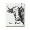 thumbnail image 1 of Stupell Industries Herd That Phrase Rustic Longhorn Cattle Portrait, 16 x 20,Design by Lettered and Lined, 1 of 7