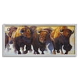 thumbnail image 1 of Stupell Industries Herd of Bison Painting Animals & Insects Painting Gray Framed Art Print Wall Art, 30 x 13, 1 of 8