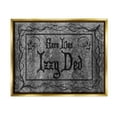 thumbnail image 1 of Stupell Industries Here Lies Izzy Ded Gravestone Graphic Art Metallic Gold Floating Framed Canvas Print Wall Art, Design by Lil' Rue, 1 of 6