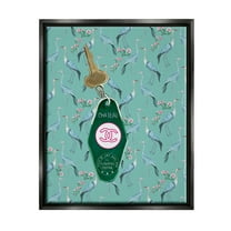 Stupell Industries Heron Patterned Glam Key Beauty & Fashion Painting Black Floater Framed Canvas Art Print Wall Art, 17 x 21