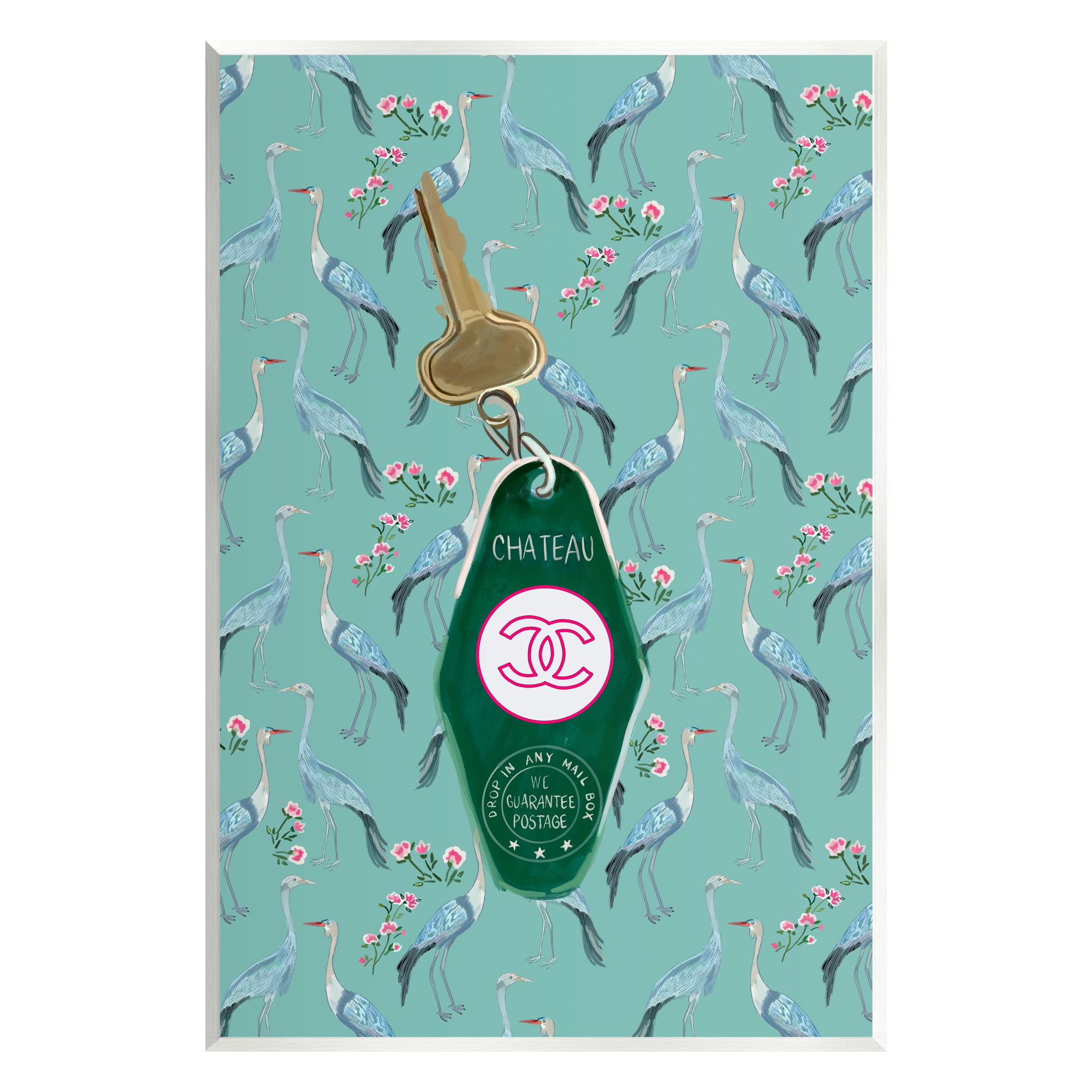 Stupell Industries Heron Patterned Glam Key Beauty & Fashion Painting Unframed Art Print Wall Art, 13 x 19
